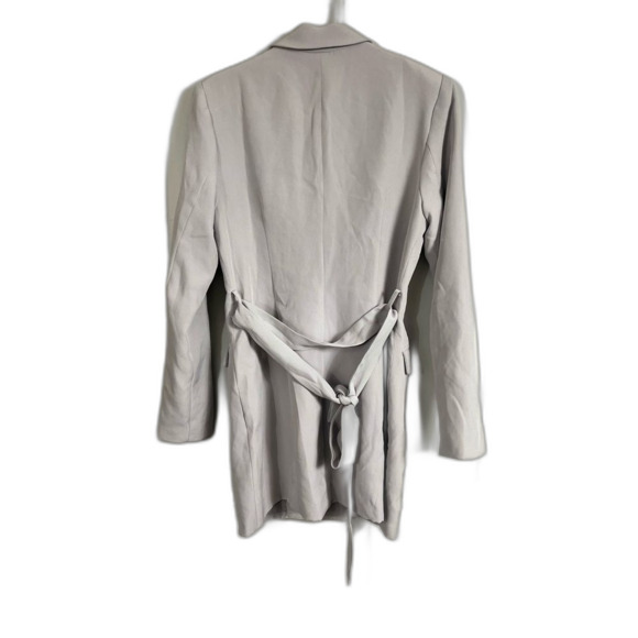 NWT Forever 21 Lavender Trench Coat Medium Minimalist Office Chic Boss Babe - Picture 2 of 9